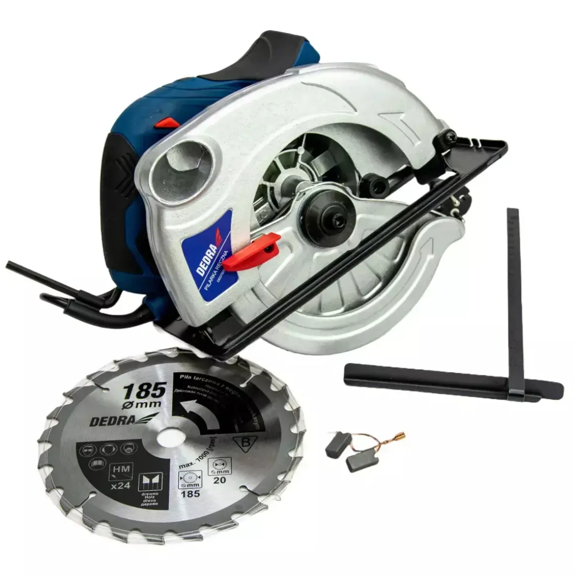 DEDRA DED7925 Pilarka tarczowa ręczna 1500W 185mm, piła do drewna, cięcie 66mm