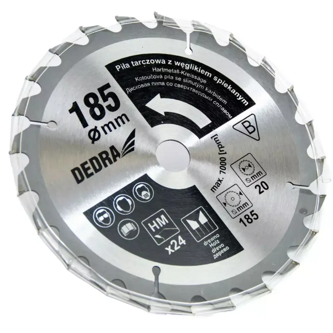 DEDRA DED7925 Pilarka tarczowa ręczna 1500W 185mm, piła do drewna, cięcie 66mm