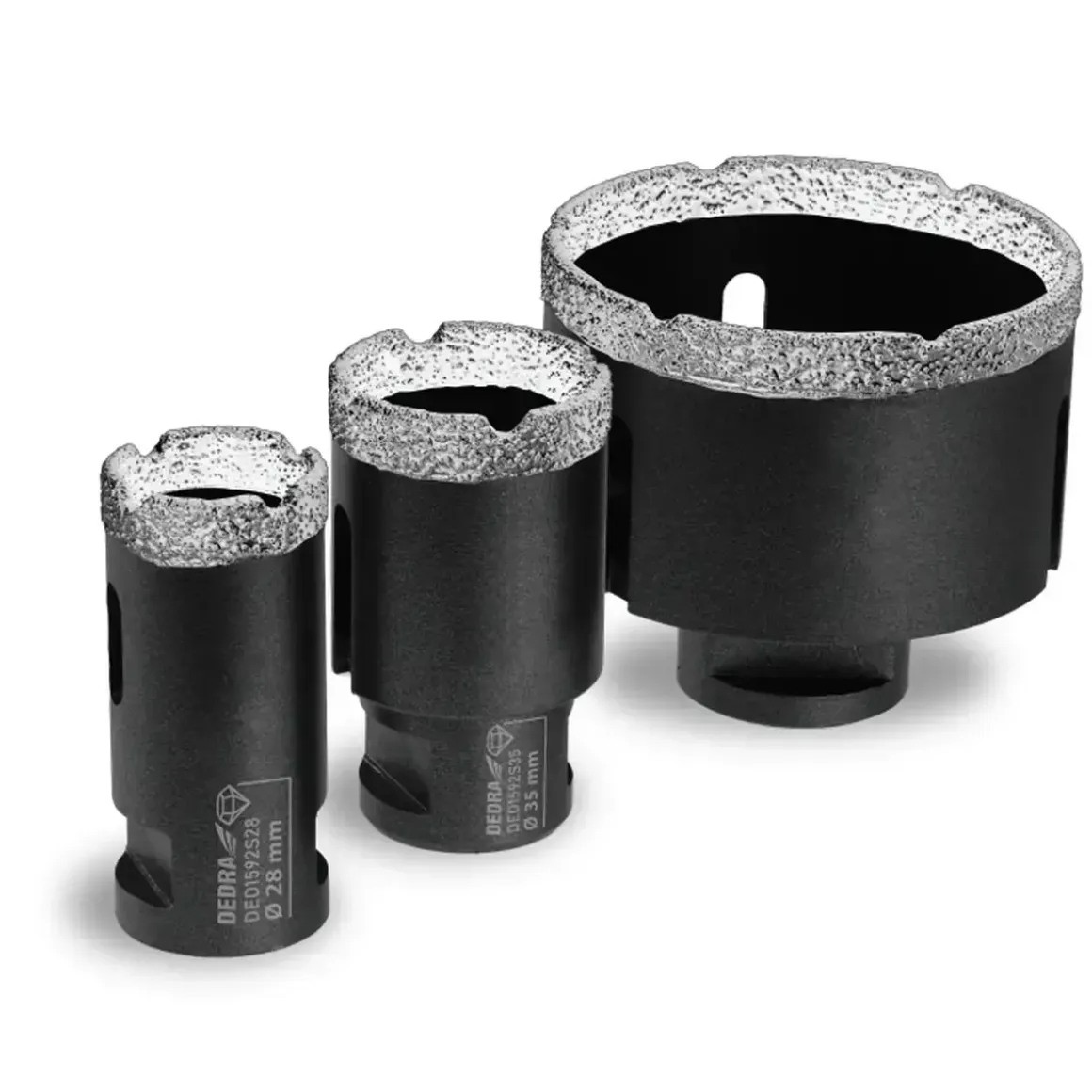 DEDRA DED1592SZ05 Zestaw koronek diamentowych VB M14 28/35/68 mm otwornice do gresu i ceramiki