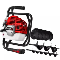 DEDRA DED8809 Świder Spalinowy do Gleby 52cm³, Wiertnica Glebowa 100/150/200 mm