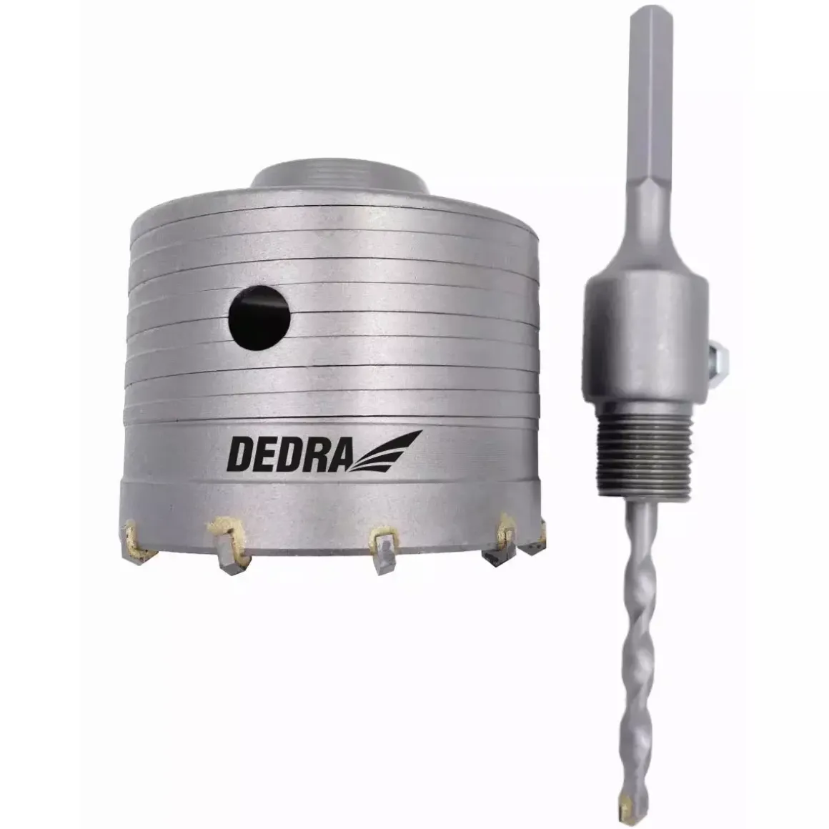 DEDRA DED1507-X Wiertło koronkowe HM/TCT 100 mm HEX, otwornica koronka do betonu i cegły