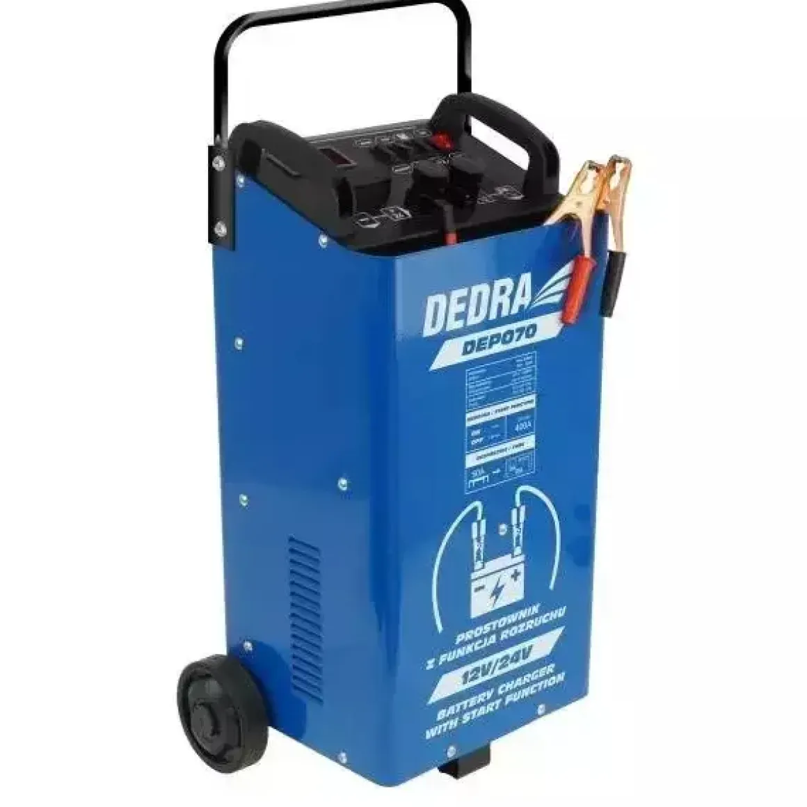 DEDRA DEP070 Prostownik z rozruchem 12/24V 40-400Ah ładowarka akumulatorów BOOST START