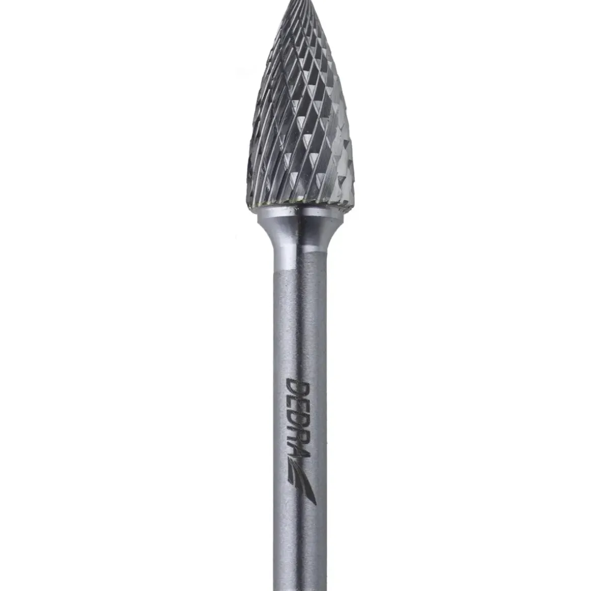 DEDRA 07F662 Frez trzpieniowy G12x25mm 6mm, stożkowy ostry, pilnik obrotowy węglikowy