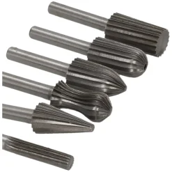 Dedra 07F500 Frezy trzpieniowe HSS do metalu aluminium gratowniki 6 szt. do szlifierki 6 mm