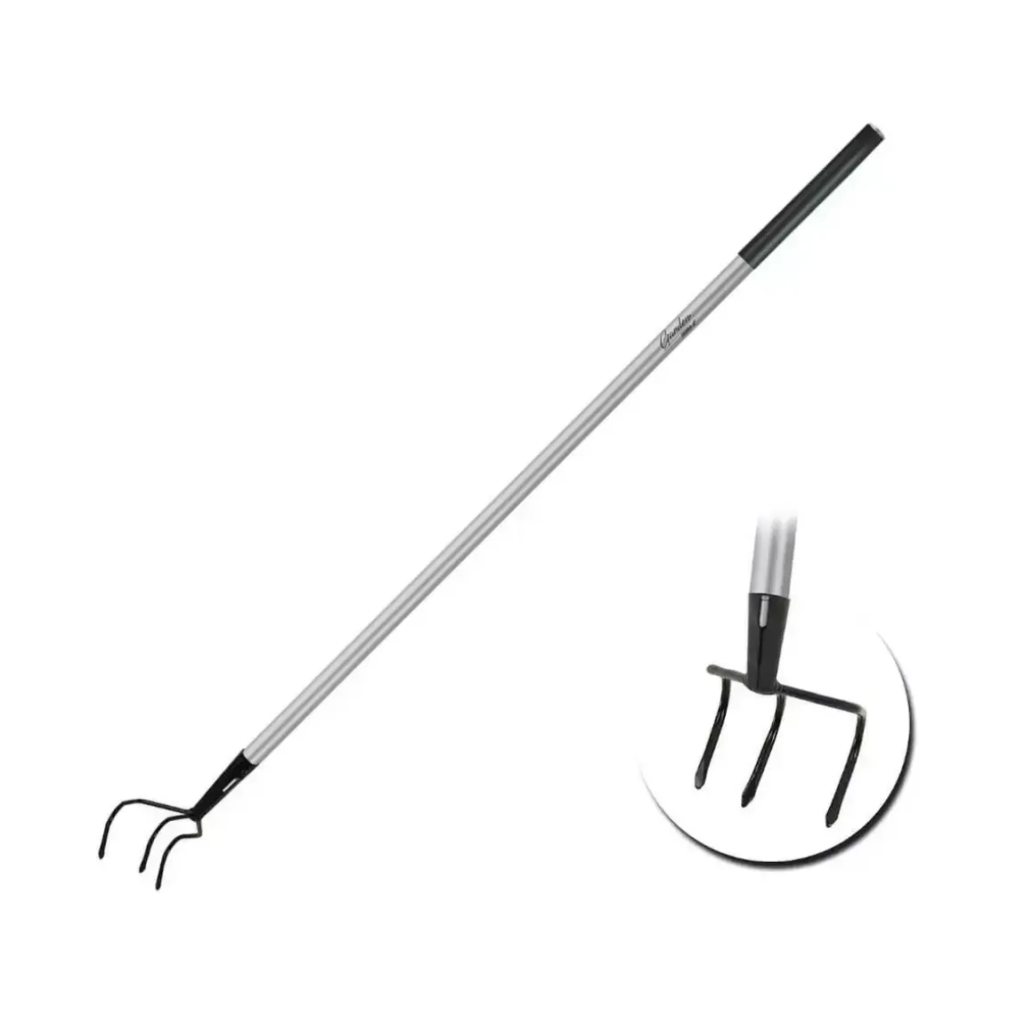 DEDRA Garden 80B072 Trójząb ogrodowy 128 cm, kultywator, pazurki, trzonek metalowy