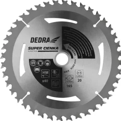 DEDRA HA16540E Piła tarczowa SUPER THIN do drewna 165x16 40Z 1,1/1,6mm tarcza widiowa