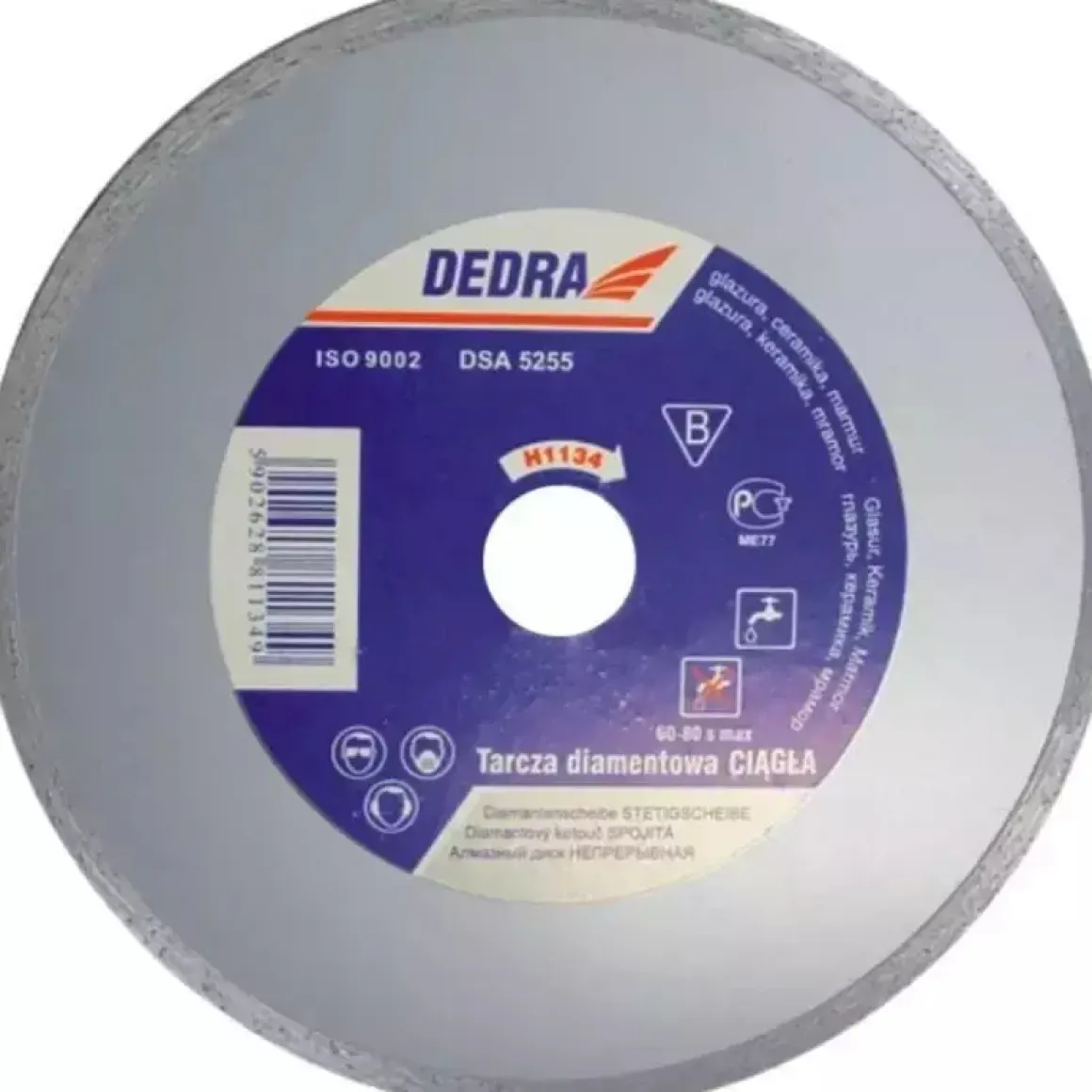 DEDRA H1136E Tarcza diamentowa ciągła 250x25,4mm do glazury gresu marmuru płytek