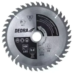DEDRA H20060 Piła tarczowa tarcza zębata do drewna 200x30 mm 60Z do pilarki i ukośnicy