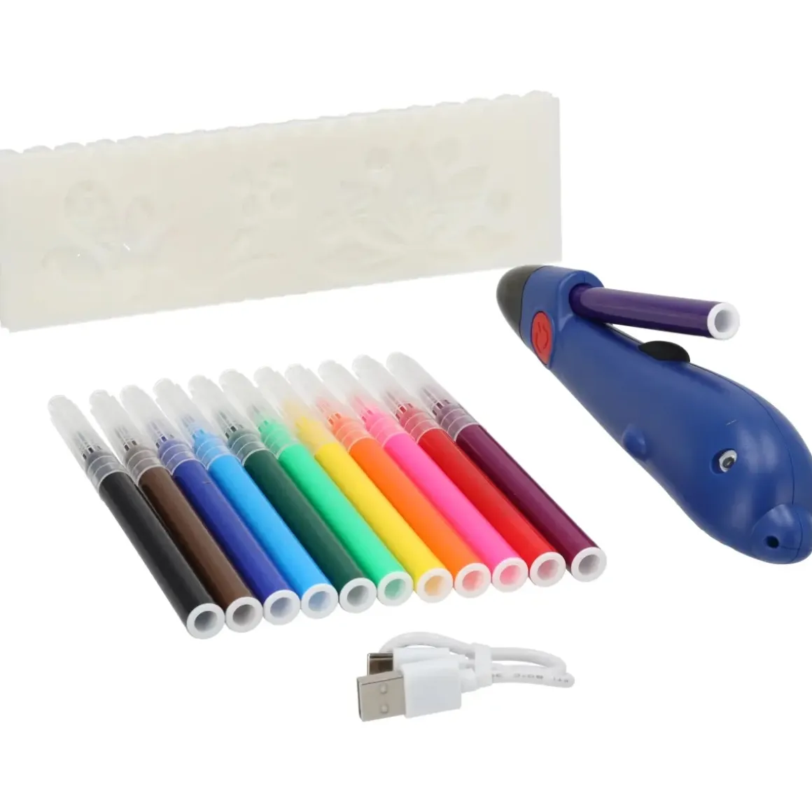 DEDRA Kids M315.030 Pisak do graffiti aerograf marker bezprzewodowy USB-C 12 markerów