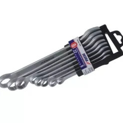 DEDRA 1403 Klucze płasko-oczkowe oczkowo-płaskie CrV 8 szt. 8-22 mm, komplet