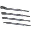 DEDRA 0708 Komplet 4 dłut SDS+ 250 mm do muru i betonu, płaskie, szpicak