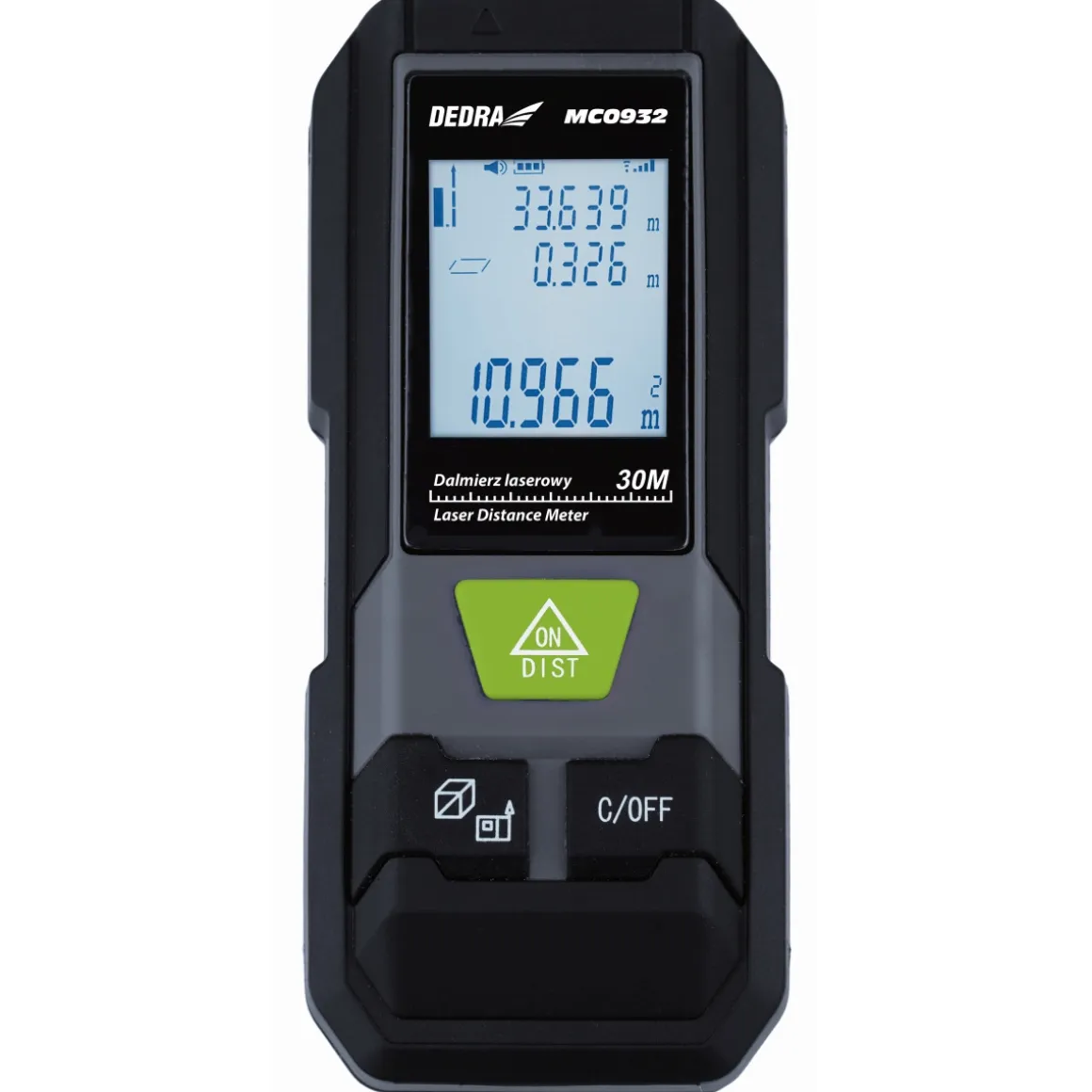 DEDRA MC0932 Dalmierz laserowy 30 m mini miara laserowa urządzenie pomiarowe IP54