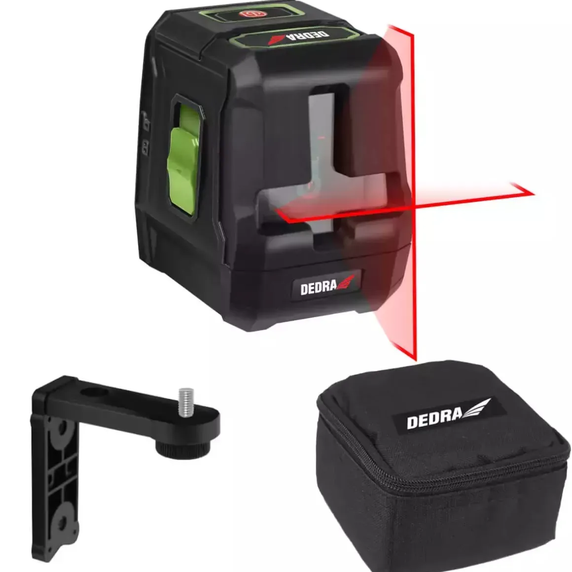 DEDRA MC0901 Laser krzyżowy poziomica laserowa czerwona niwelator 20 m IP54