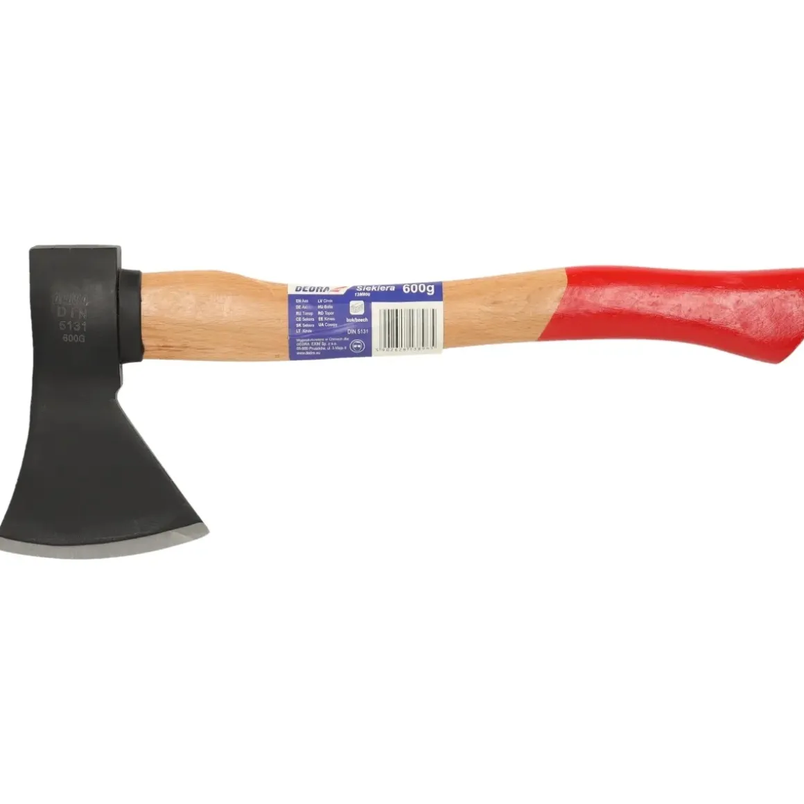 DEDRA 13M800 Siekiera 600 g trzonek bukowy toporek ogrodowy do drewna 39 cm