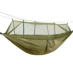 DEDRA N1039 Hamak z moskitierą 330x140 cm turystyczny ogrodowy campingowy wodoodporny