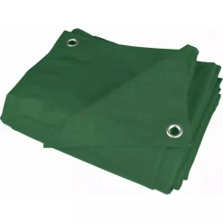 DEDRA N06106 Plandeka ochronna 6x10m 80g/m² zielona wodoodporna tarp płachta