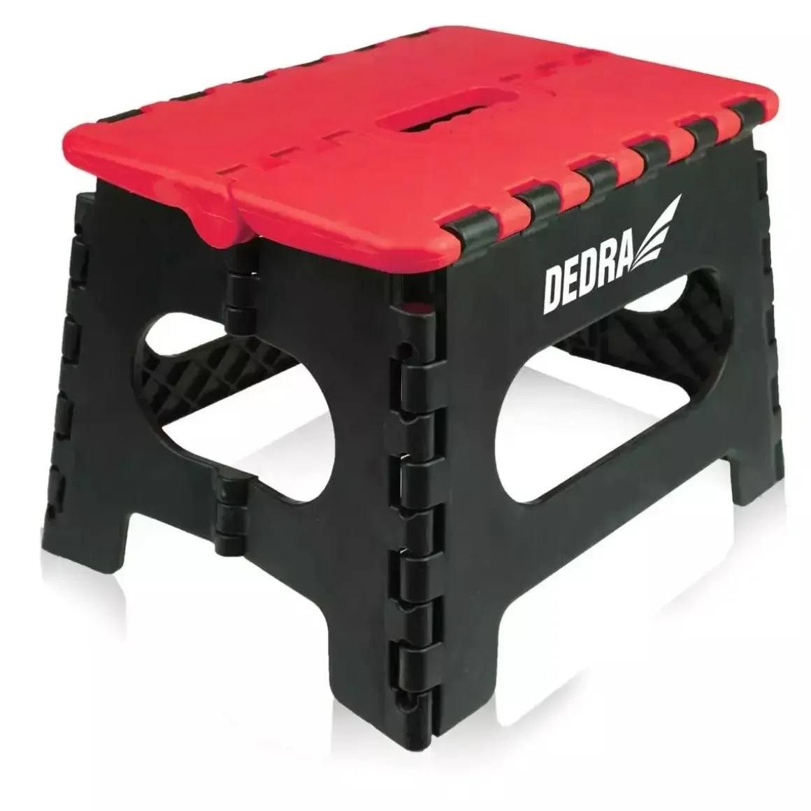 DEDRA N108 Stołek składany 130 kg, podest roboczy, mini drabinka, stopień PP