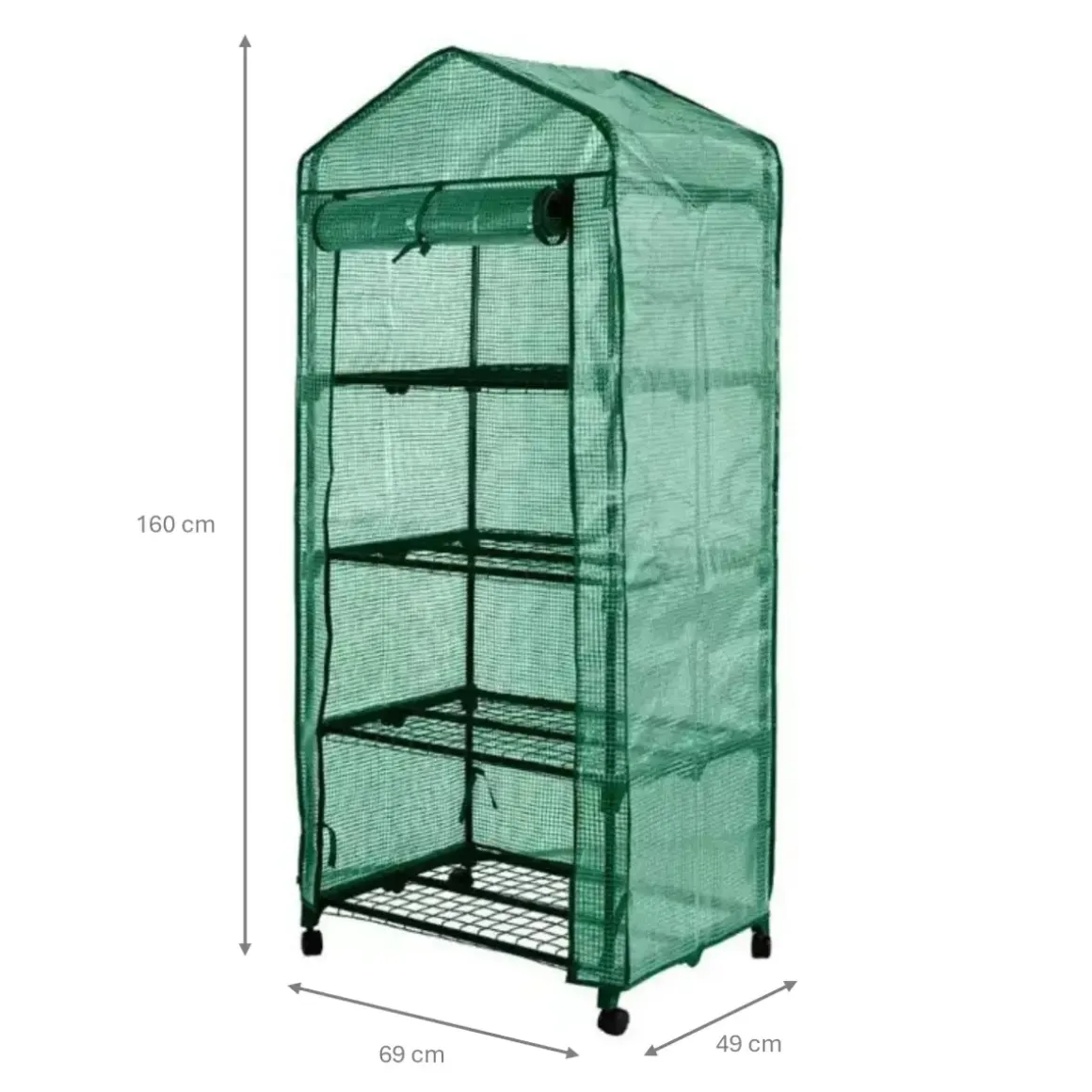 DEDRA N04721 Szklarnia ogrodowa regałowa miniszklarnia PE 69x49x160 cm balkon taras
