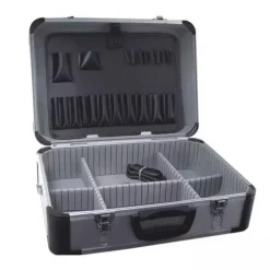 DEDRA N0008 walizka narzędziowa aluminiowa 455x330x170 srebrna kuferek organizer