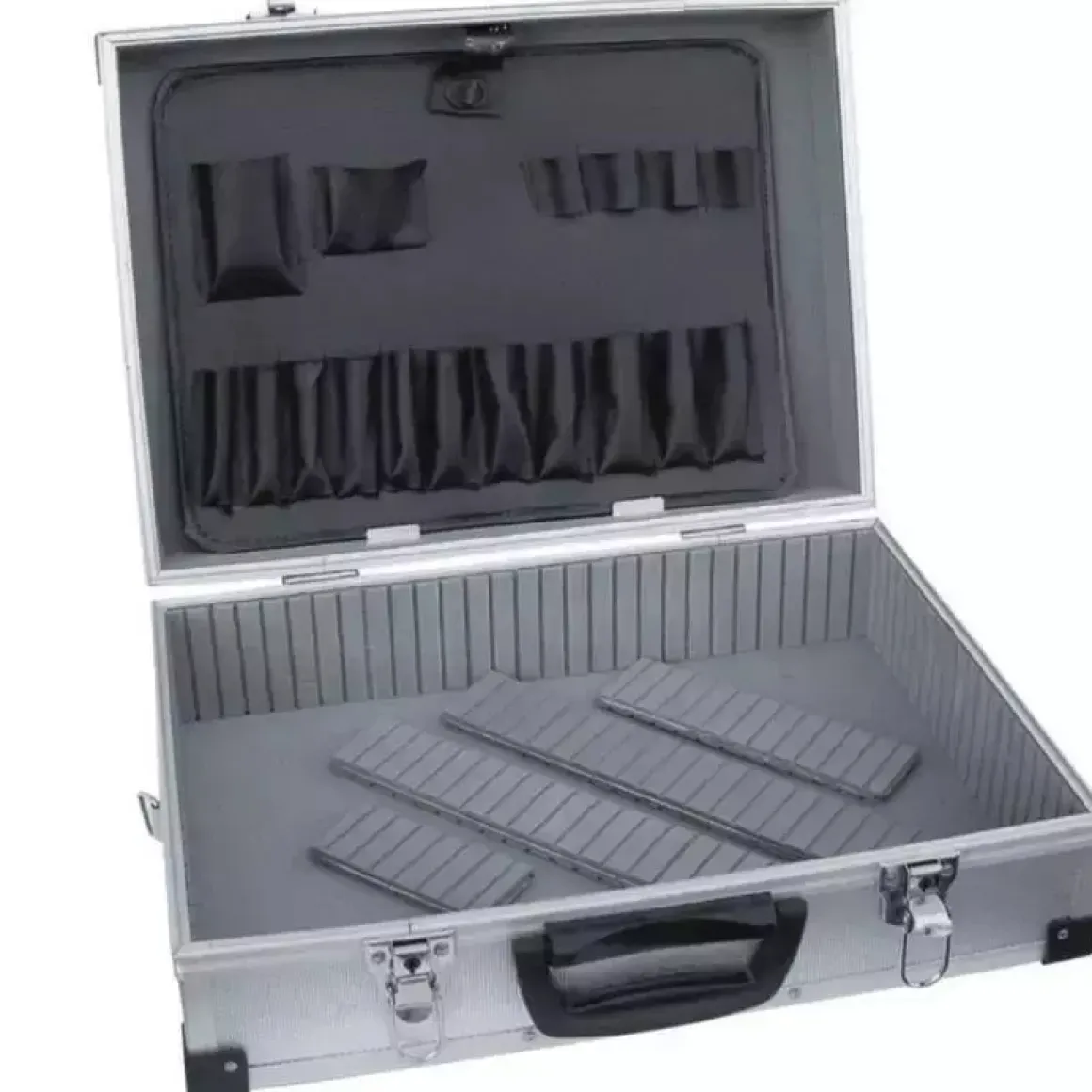 DEDRA N0001 walizka narzędziowa aluminiowa 460x325x150 srebrna, kuferek i skrzynka