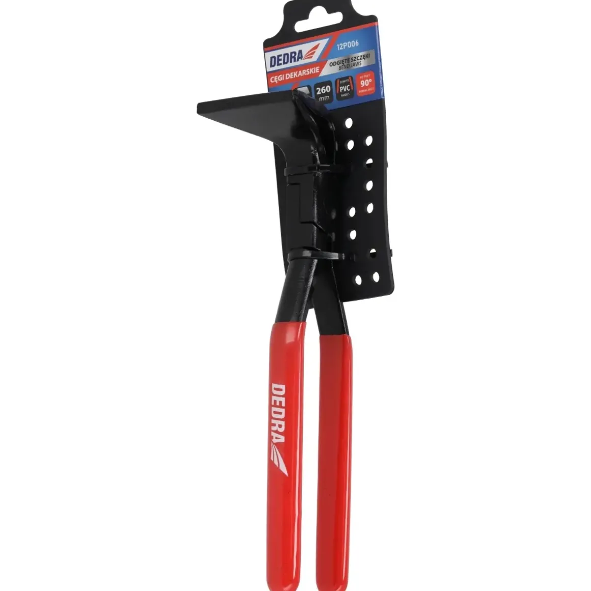 Dedra 12P006 Cęgi dekarskie odgięte 90° 260 mm szczypce blacharskie falcowe do blachy