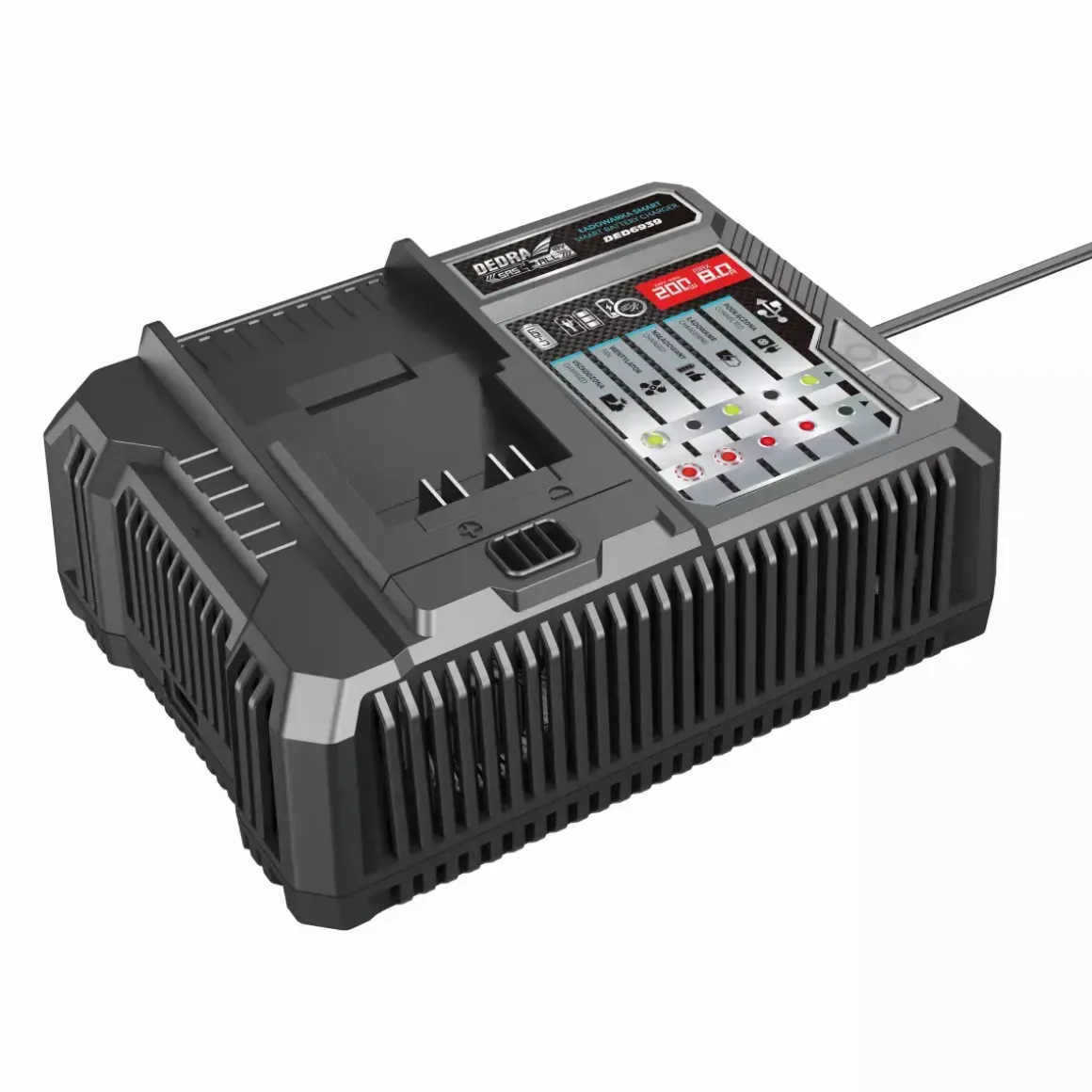 Dedra SAS+ALL DED6939 Ładowarka Szybka Zasilacz 20V 8A 225W USB do DED7032-35 DED6936-37