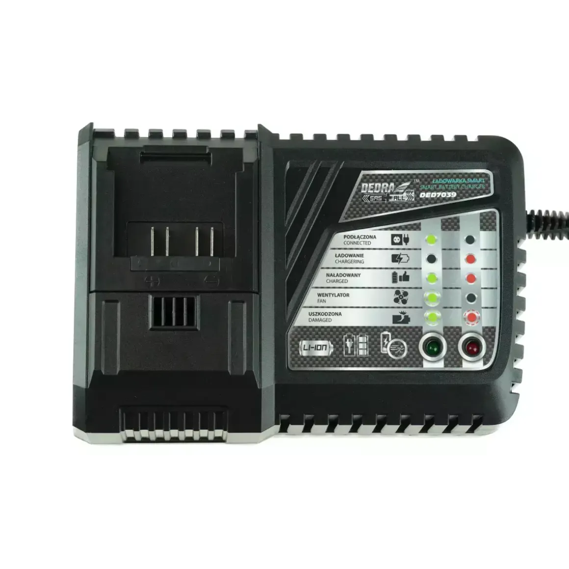 DEDRA SAS+ALL DED7039 Ładowarka Szybka 20V 5A Zasilacz Aku DED7032-DED6937
