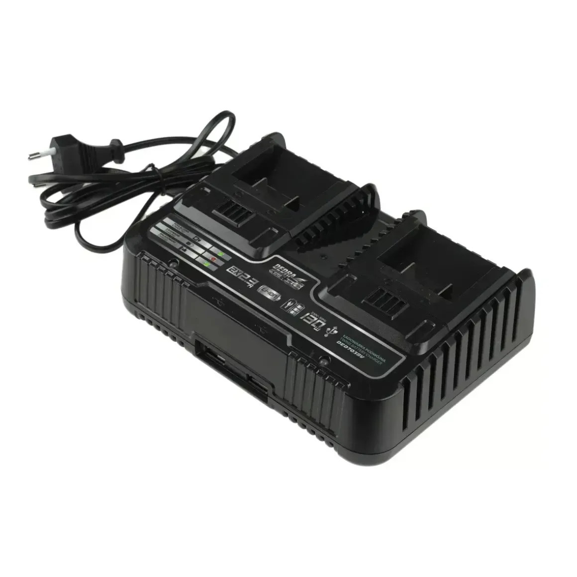 DEDRA SAS+ALL DED7038V ładowarka podwójna zasilacz 20V USB DED7032 DED7034 DED7035