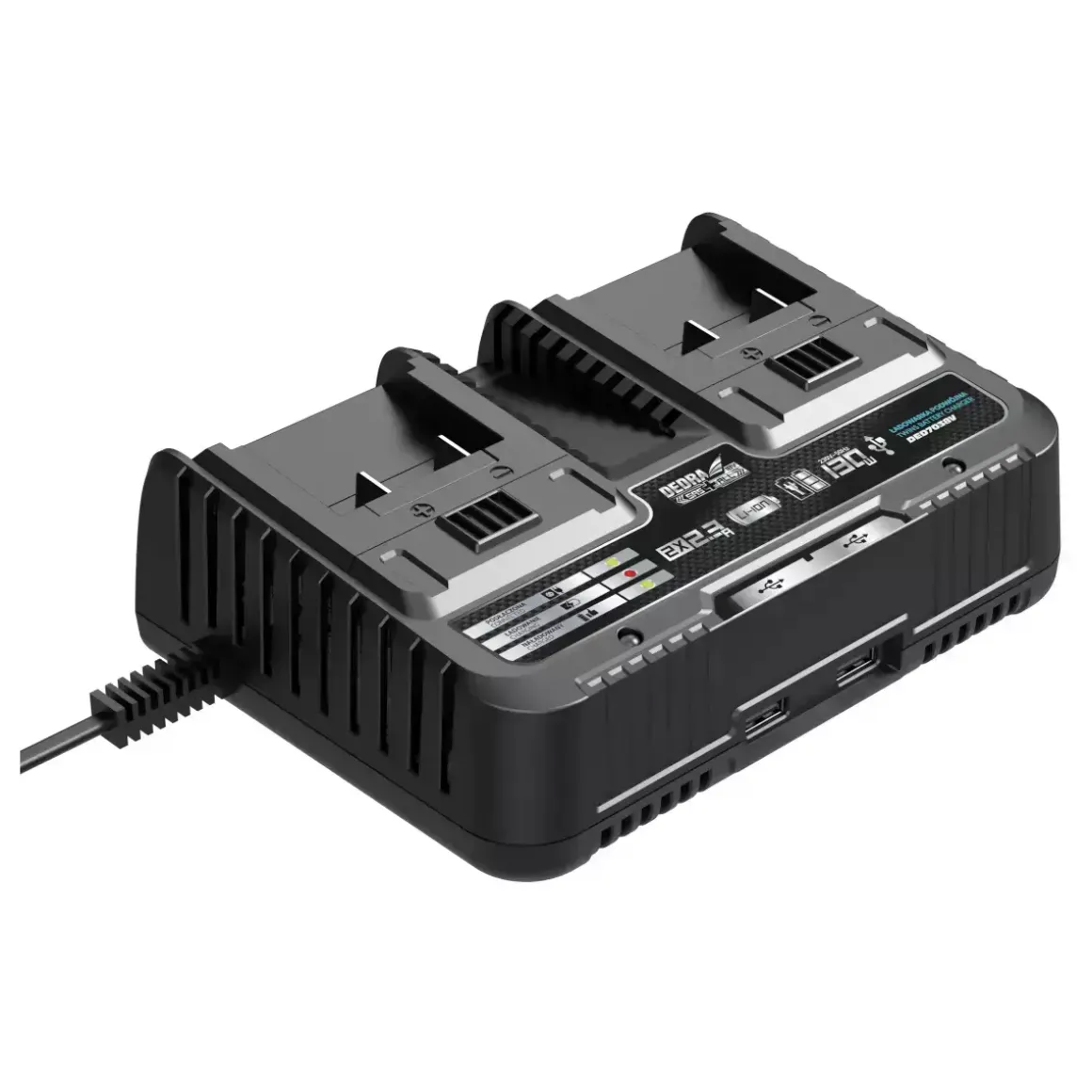 DEDRA SAS+ALL DED7038V ładowarka podwójna zasilacz 20V USB DED7032 DED7034 DED7035