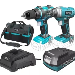 DEDRA SAS+ALL DED7018 Zestaw 18V wiertarko-wkrętarka, zakrętarka udarowa, aku 2Ah