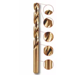 DEDRA WK12015 Wiertło do metalu HSS-Co 5% kobaltowe spiralne do stali 12x151mm 135°