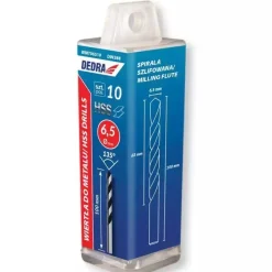 DEDRA WMT10013 Wiertło do metalu HSS 4341 10x133mm 135° 5szt stalowe spiralne walcowe