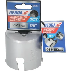 DEDRA 08X073 Otwornica uniwersalna TCT HM 73 mm 5/8'' koronka widiowa drewno metal PCV