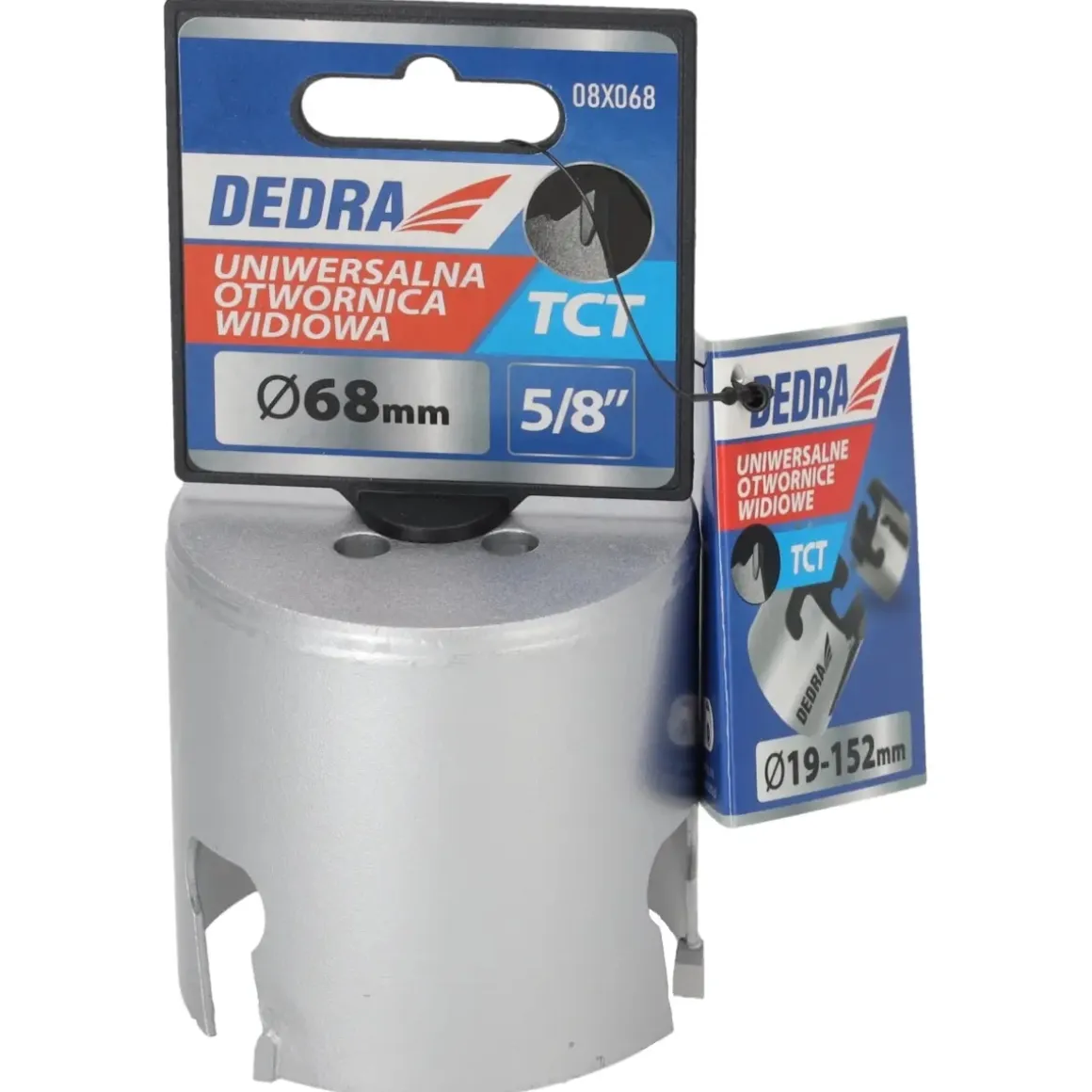 DEDRA 08X068 Otwornica widiowa TCT 68mm 5/8'' uniwersalna koronka HM
