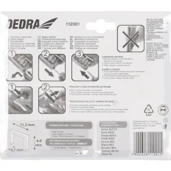 DEDRA 11Z001 Zszywacz tapicerski ręczny 4-8 mm D53, zszywarka taker do obić