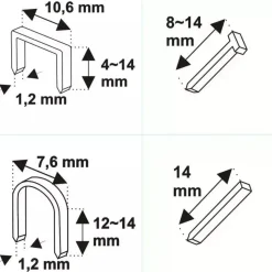 Dedra 11Z003 Zszywacz Tapicerski Taker Gwoździarka 4w1 6-14 mm Regulacja Siły