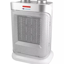 DESCON DA-T184CS Termowentylator ceramiczny 1500W oscylacja, farelka grzejnik PTC biało-srebrny