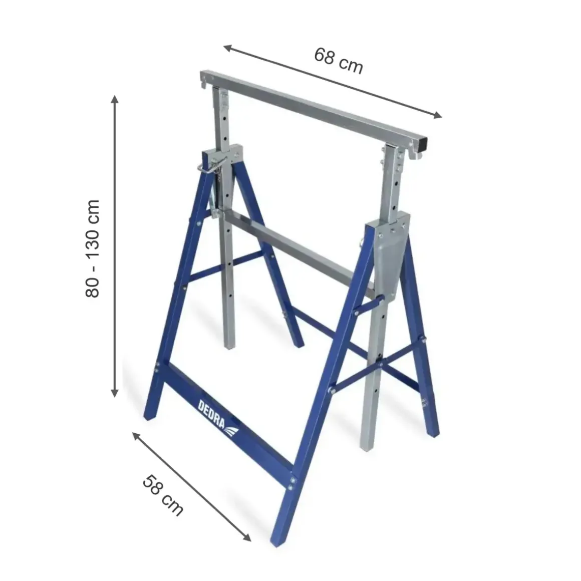 Ewimax N1102A Kobyłka regulowana 200 kg, stojak budowlany, kozioł roboczy 80-130 cm