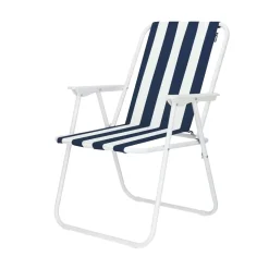 Ewimax N1028-1 Krzesło campingowe plażowe składane turystyczne ogrodowe 52x58x72 biało-granat