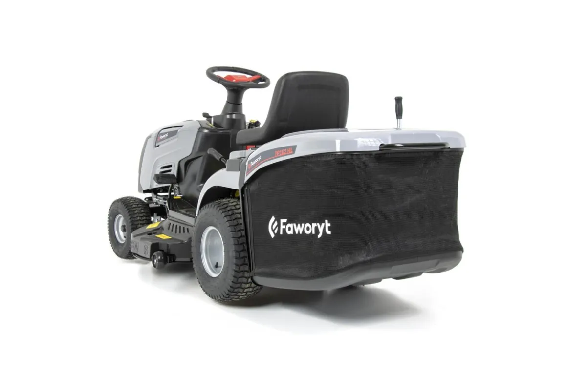 FAWORYT PRO TP102 HLV2 TRAKTOREK OGRODOWY DO TRAWY Z TYLNYM WYRZUTEM KOSIARKA SAMOJEZDNA SPALINOWA DO TRAWY HYDROSTAT 102cm 2 CYLINDRY