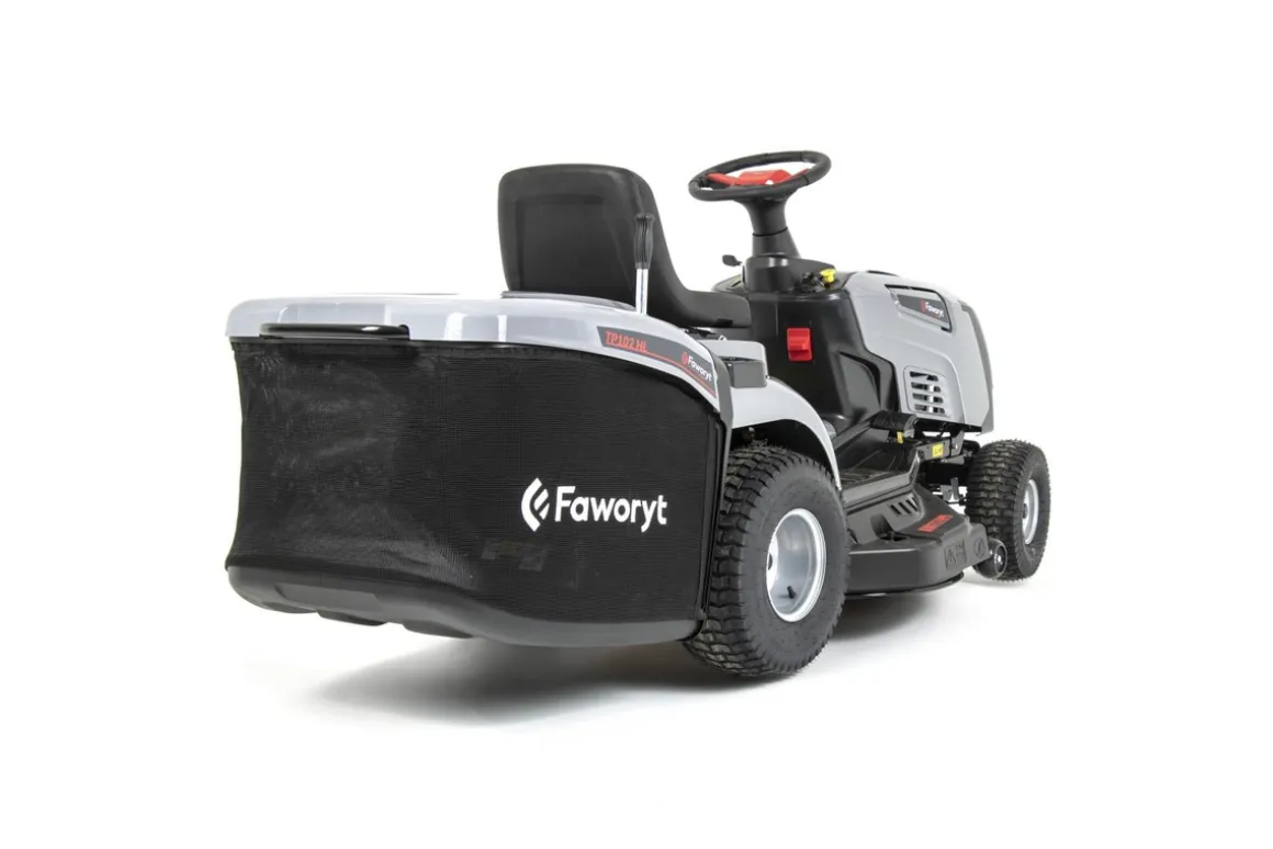 FAWORYT PRO TP102 HLV2 TRAKTOREK OGRODOWY DO TRAWY Z TYLNYM WYRZUTEM KOSIARKA SAMOJEZDNA SPALINOWA DO TRAWY HYDROSTAT 102cm 2 CYLINDRY