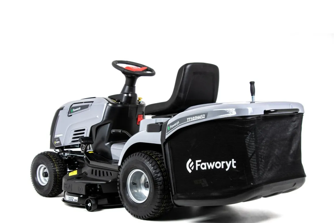 FAWORYT TT102H452 TRAKTOR TRAKTOREK OGRODOWY DO TRAWY Z TYLNYM WYRZUTEM KOSIARKA SAMOJEZDNA SPALINOWA DO TRAWY HYDROSTAT 102cm