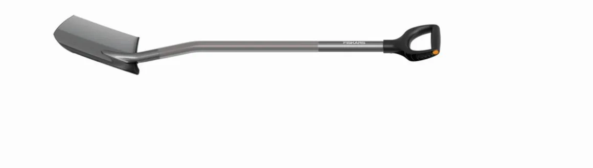 FISKARS Ergonomic 1025374 szpadel ostry szary 125 cm – łopata ogrodowa