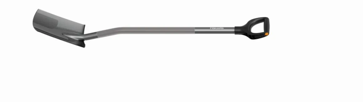 FISKARS Ergonomic 1025375 szpadel prosty szary 1067512 – łopata ogrodowa