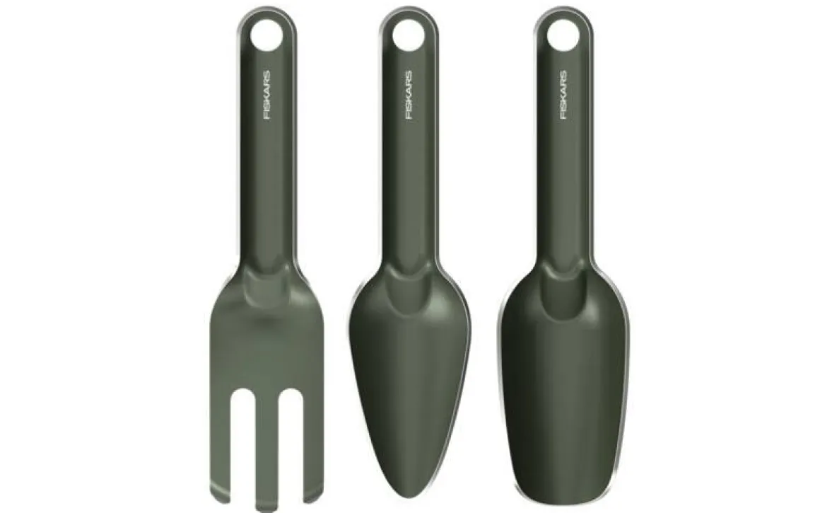 Fiskars Plant Care 1080777 zestaw metalowych narzędzi do sadzenia roślin 3 szt.