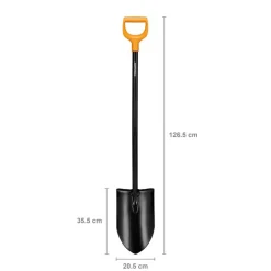 Fiskars Szpadel Ostry Solid™+ XL 1067517, długi trzonek do ciężkiej gleby