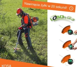 GŁOWICA DO KOS ŻYŁKOWA OLEO-MAC LOAD&GO 130mm x 3mm EXTRALIFE M10x1.25 LHF z metalowym pokrętłem EFCO 63129015 - OFICJALNY DYSTRYBUTOR - AUTORYZOWANY DEALER OLEO MAC