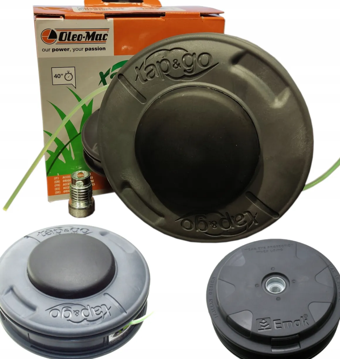 GŁOWICA DO KOS ŻYŁKOWA OLEO-MAC TAP&GO 130mm x 2.4mm EFCO M10x1,25 M8x1,25 61459100 - OFICJALNY DYSTRYBUTOR - AUTORYZOWANY DEALER OLEO MAC