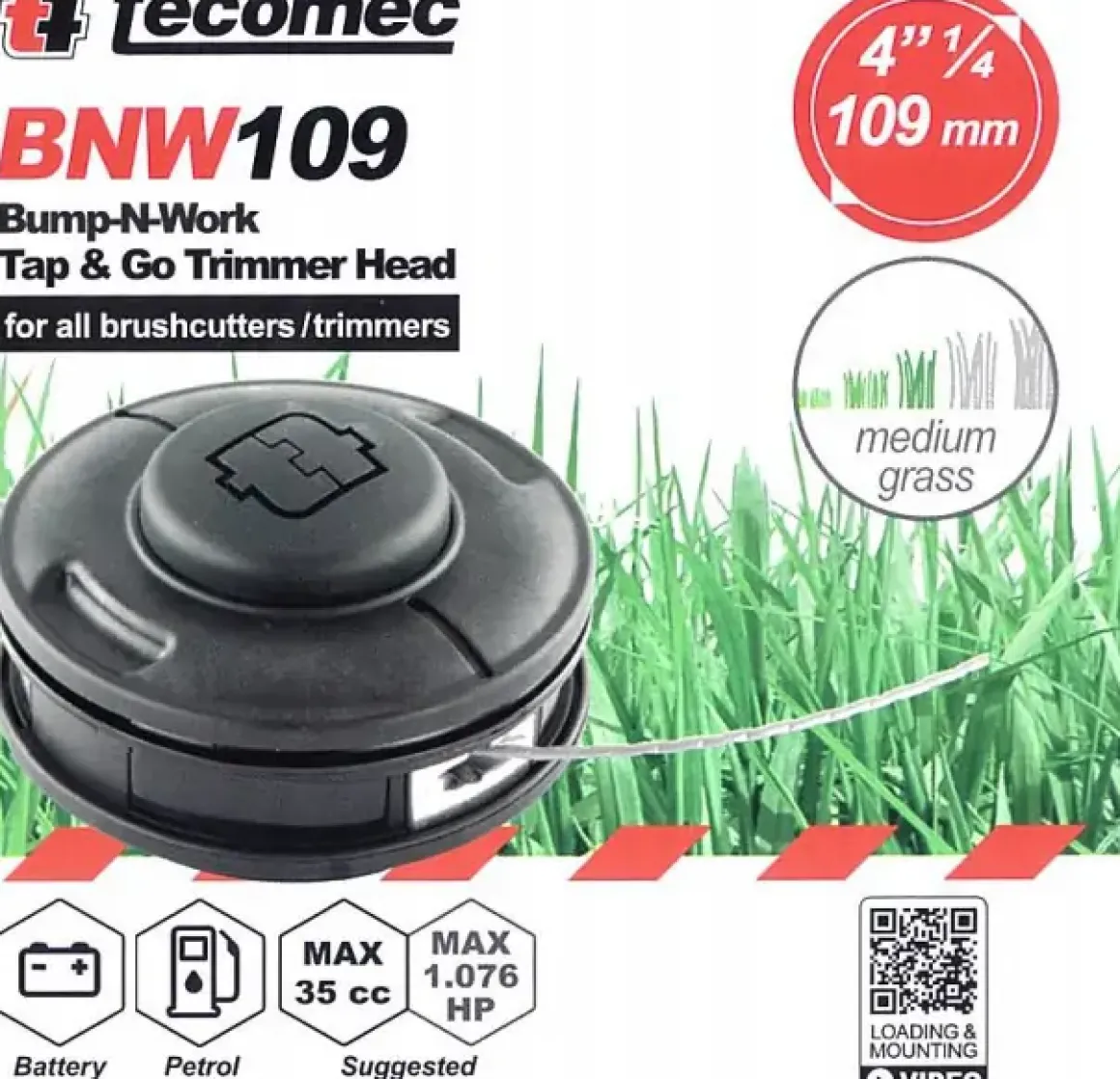 GŁOWICA ŻYŁKOWA TECOMEC TAP&GO BC 32-52 109 MM 50729081