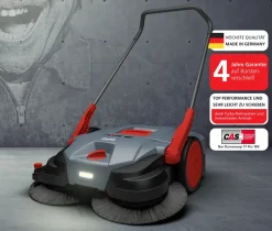HAAGA 677 ZAMIATARKA ELEKTRYCZNA AKUMULATOROWA RĘCZNA PROWADZONA URZĄDZENIE SPRZĄTAJĄCE Z SYSTEMEM TURBO 77cm PREMIUM  AUTORYZOWANY DEALER HAAGA